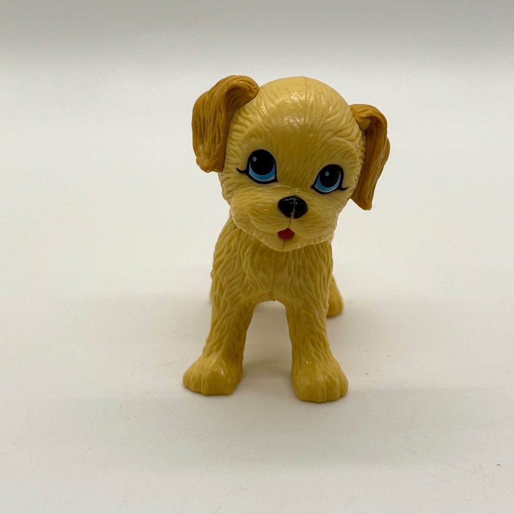2009 Mattel Barbie Potty Training Puppy Dog Figure Yellow Tan Poseable Leg Toy
